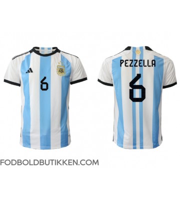 Argentina German Pezzella #6 Hjemmebanetrøje VM 2022 Kortærmet